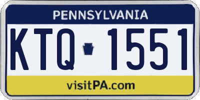 PA license plate KTQ1551