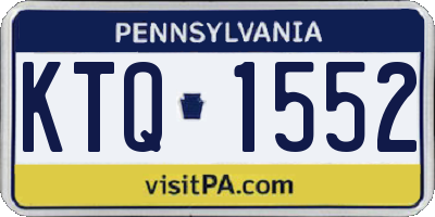 PA license plate KTQ1552