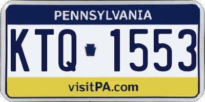 PA license plate KTQ1553