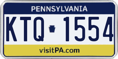 PA license plate KTQ1554