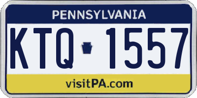 PA license plate KTQ1557
