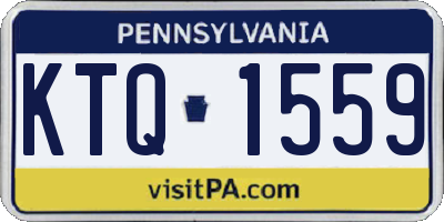 PA license plate KTQ1559