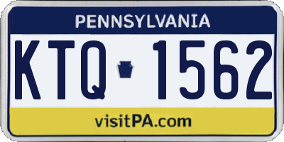 PA license plate KTQ1562