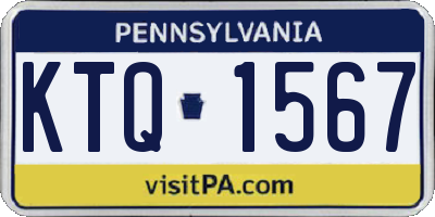 PA license plate KTQ1567