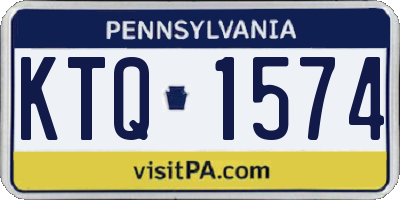PA license plate KTQ1574