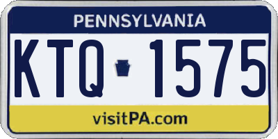 PA license plate KTQ1575
