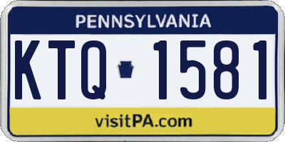 PA license plate KTQ1581
