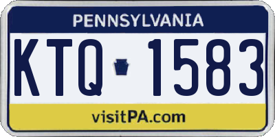 PA license plate KTQ1583