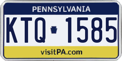PA license plate KTQ1585