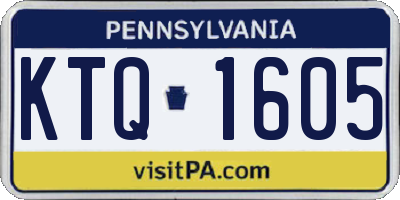 PA license plate KTQ1605
