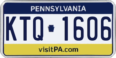 PA license plate KTQ1606