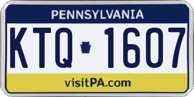 PA license plate KTQ1607
