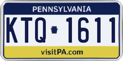 PA license plate KTQ1611