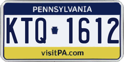 PA license plate KTQ1612