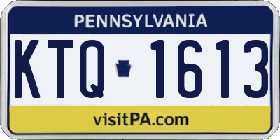 PA license plate KTQ1613