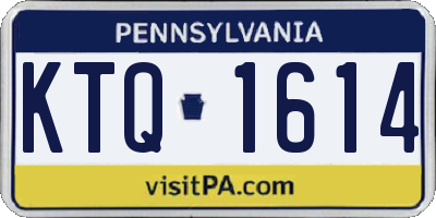 PA license plate KTQ1614