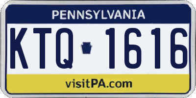 PA license plate KTQ1616