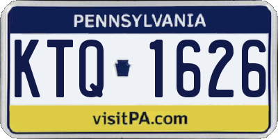 PA license plate KTQ1626