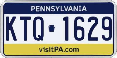 PA license plate KTQ1629