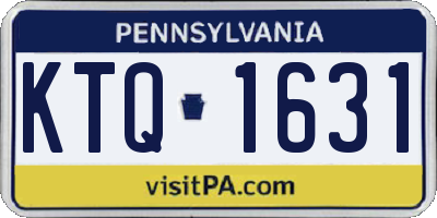 PA license plate KTQ1631