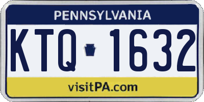 PA license plate KTQ1632