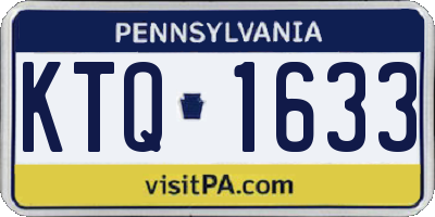 PA license plate KTQ1633