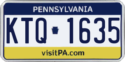 PA license plate KTQ1635