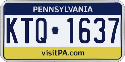 PA license plate KTQ1637