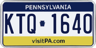 PA license plate KTQ1640