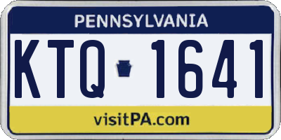 PA license plate KTQ1641