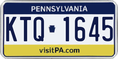PA license plate KTQ1645
