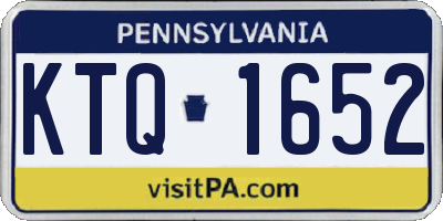 PA license plate KTQ1652