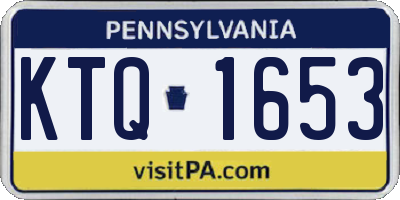 PA license plate KTQ1653