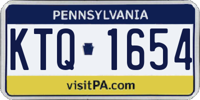 PA license plate KTQ1654