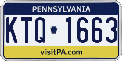 PA license plate KTQ1663