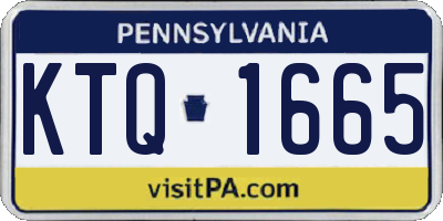 PA license plate KTQ1665