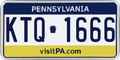 PA license plate KTQ1666