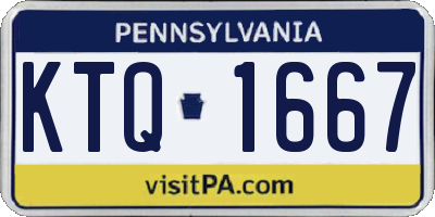 PA license plate KTQ1667