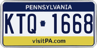 PA license plate KTQ1668