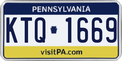 PA license plate KTQ1669