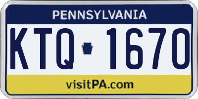 PA license plate KTQ1670