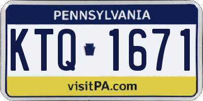 PA license plate KTQ1671