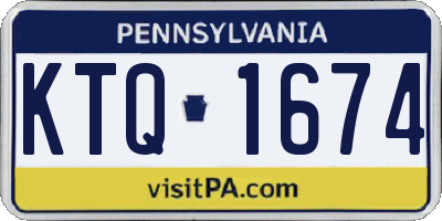 PA license plate KTQ1674