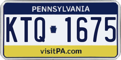 PA license plate KTQ1675