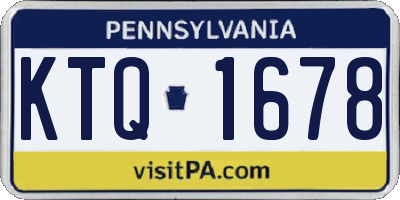 PA license plate KTQ1678