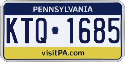 PA license plate KTQ1685
