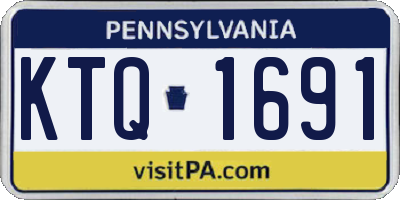 PA license plate KTQ1691
