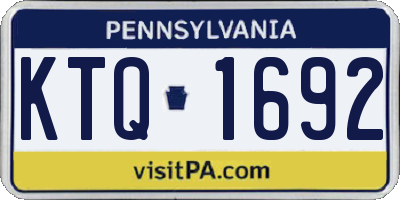 PA license plate KTQ1692