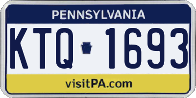 PA license plate KTQ1693