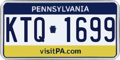 PA license plate KTQ1699